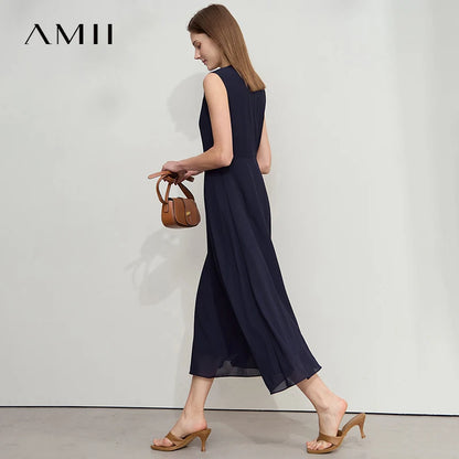 Ärmelloses Midikleid Elegant Schlank Komfortabel Für Büro Damen