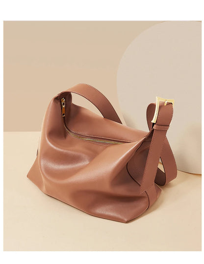 Damen Tote Tasche aus Split-Leder mit großem Fassungsvermögen Crossbody
