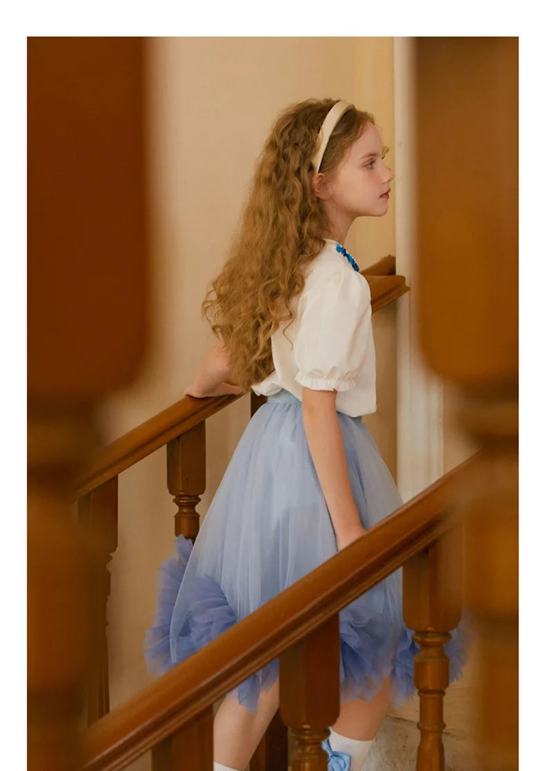 Elegantes Mädchen-Sommerkleid in Lila für Partys und Hochzeiten – Blumenkleid mit luxuriösem Design, ärmelloses Kleid in Khaki Beige für Kinder von 3 bis 14 Jahren.