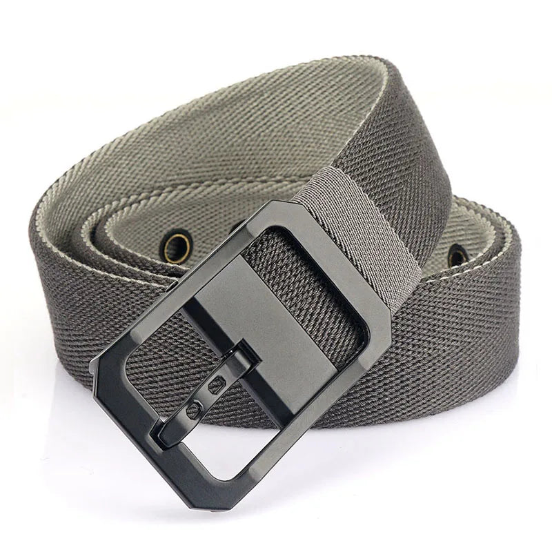 Unisex-Gürtel Aus Nylon Beidseitig Tragbar Reversibel Mit Metall-Schnalle 105–120 cm