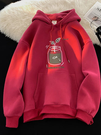 Herren Hoodies mit kawaii Cartoon Grafik im y2k Streetwear Stil