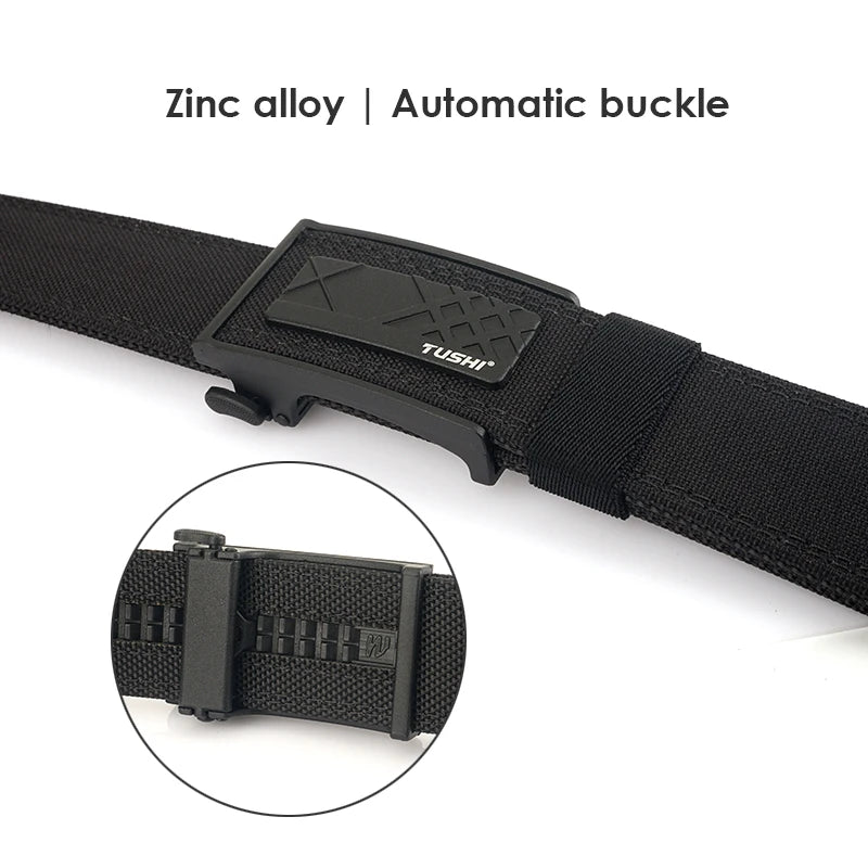VATLY Multifunktions Tactical Gürtel Herren Nylon Rigid Automatik-Schnalle