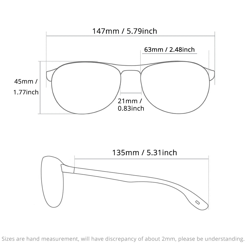 Sonnenbrille Sport TR90 ultraleicht polarisiert 63mm Herren