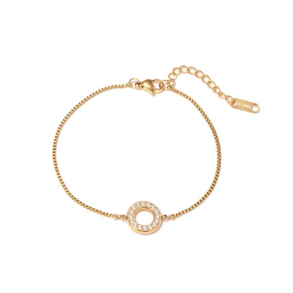 Damen-Armreif mit geometrischem Zirkonia-Design