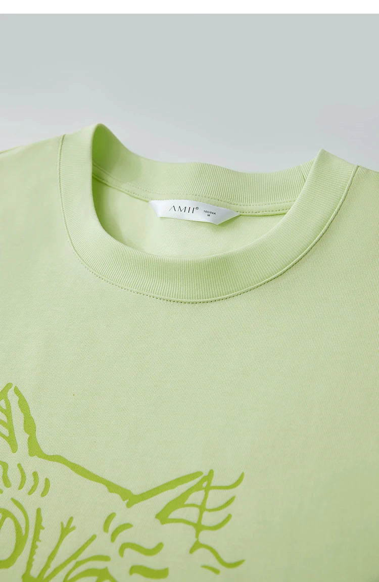 Damen T-Shirt mit Druck im lässigen Rundhals-Stil für das Büro