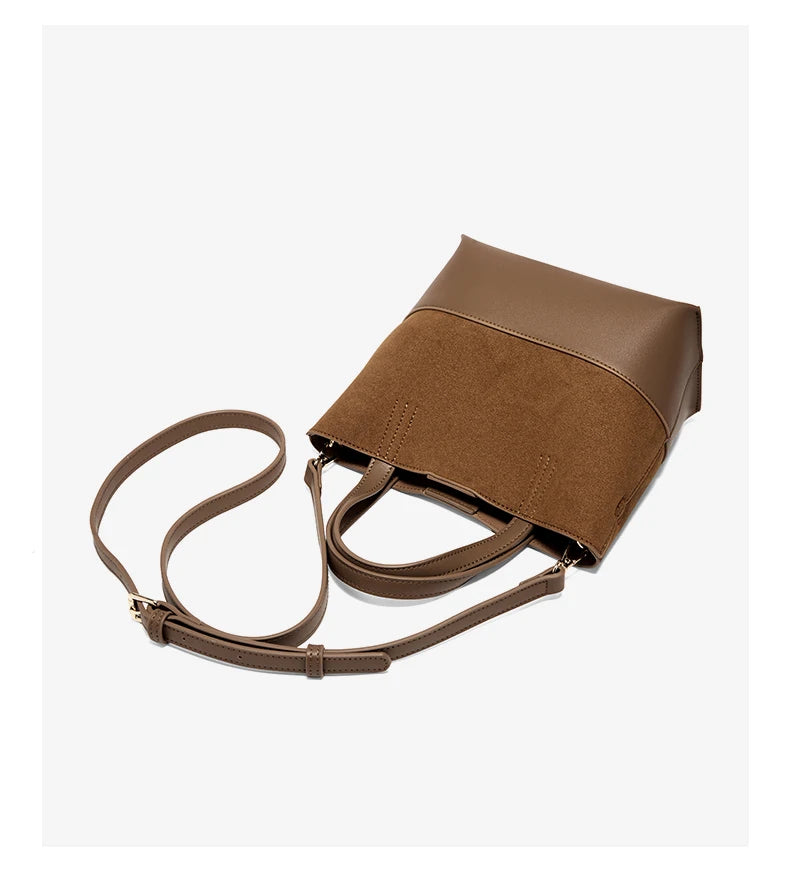 Damen Handtasche aus PU-Leder im Retro-Stil mit großer Kapazität