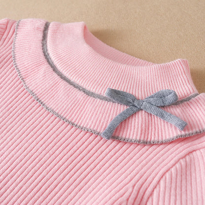 Mädchen Pullover Pullover Herbst Winter Baby Warme Pullover Tops Kinder Strickwaren Kinder Kleidung
