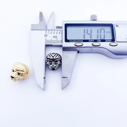 Damen-Charm-Anhänger Löwe Rebel Karma Perlen aus Sterlingsilber
