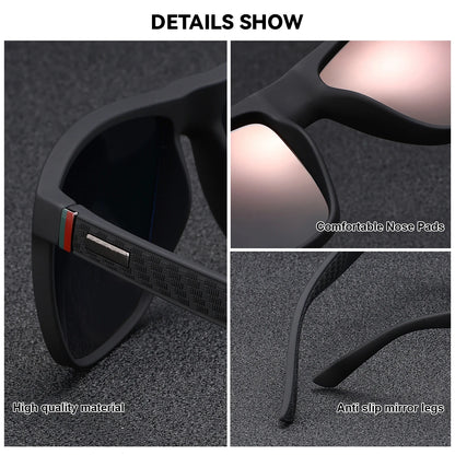 Sonnenbrille Rechteck Spiegel UV400 polarisiert Business Reise Herren