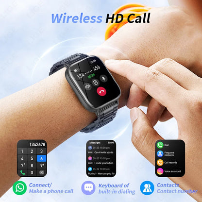 LIGE Smartwatch IP68 Wasserdichte Sport Fitness Smart Uhr 1,83 Zoll Bildschirm Gesundheit Überwachung Uhren Für Männer Frauen Reloj Hombre