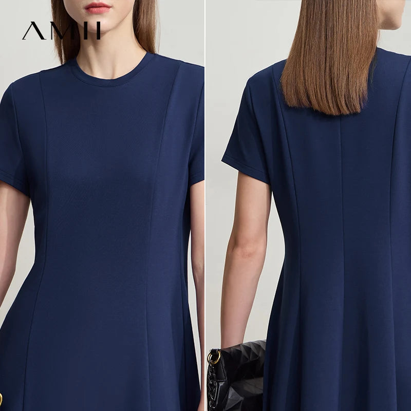 Elegantes Tailliertes Strickkleid Mit Stretch Für Damen