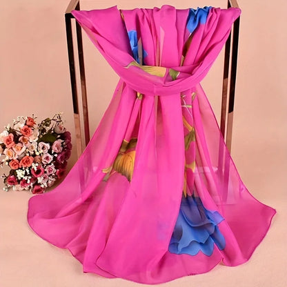 Damen Chiffon Hijab Schal gepunktet Strand Sommer Pareo Bandana muslimisch