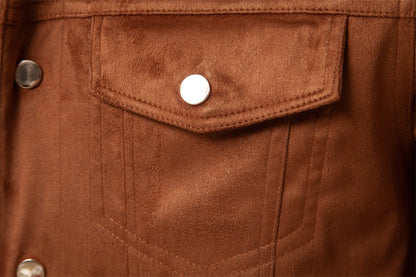 Herbst Winter Wildleder Lederjacke