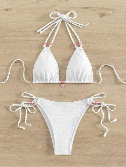 Gestreiftes Bikini-Set für Damen – Sexy Bademode im brasilianischen Stil für Strand und Pool