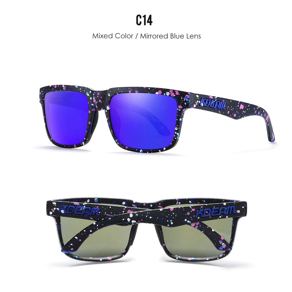 Sonnenbrille quadratisch polarisiert 37 Farben UV400 lässig Outdoor Unisex