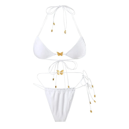 Dreiteiliges Damen-Bikini-Set im brasilianischen Stil – ideal für Strand und Pool