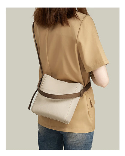 Damen Schultertasche Crossbody aus Splitleder mit großer Kapazität