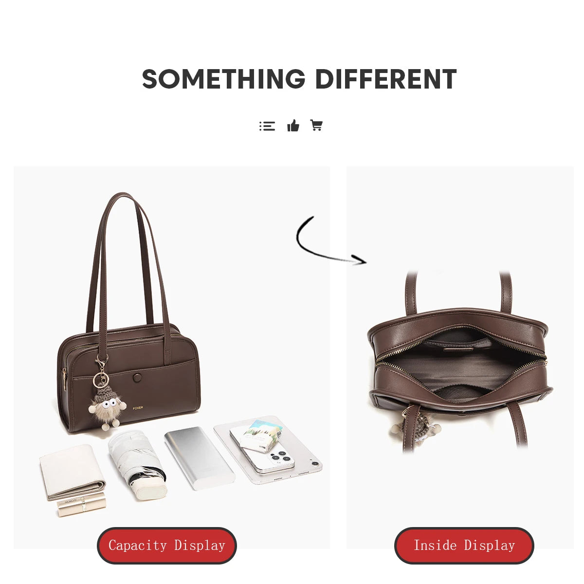 Damen Schultertasche aus PU-Leder mit Crossbody Großem Fassungsvermögen