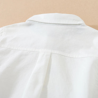 Kinder Jungen Langarm Weiß T-Shirt Frühling Herbst Turndown Kragen Hemd Kinder Schuluniform Baumwolle Kleidung