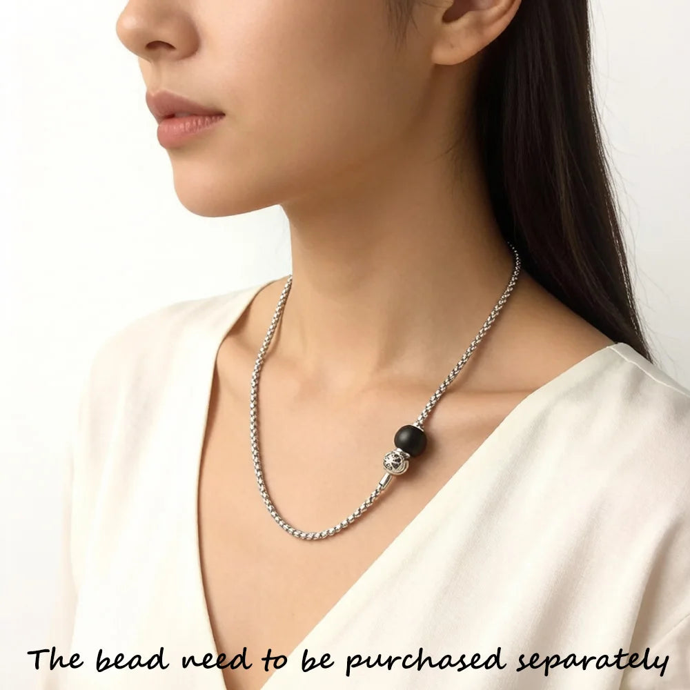 Damen-Halskette Basic Charm-Gliederkette aus Sterlingsilber