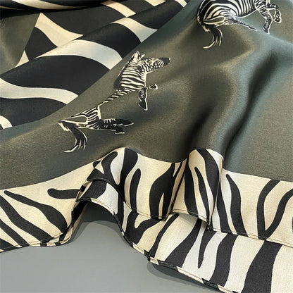 Damen Seidenschal quadratisch 70cm Halstuch Bandana Hijab Pashmina