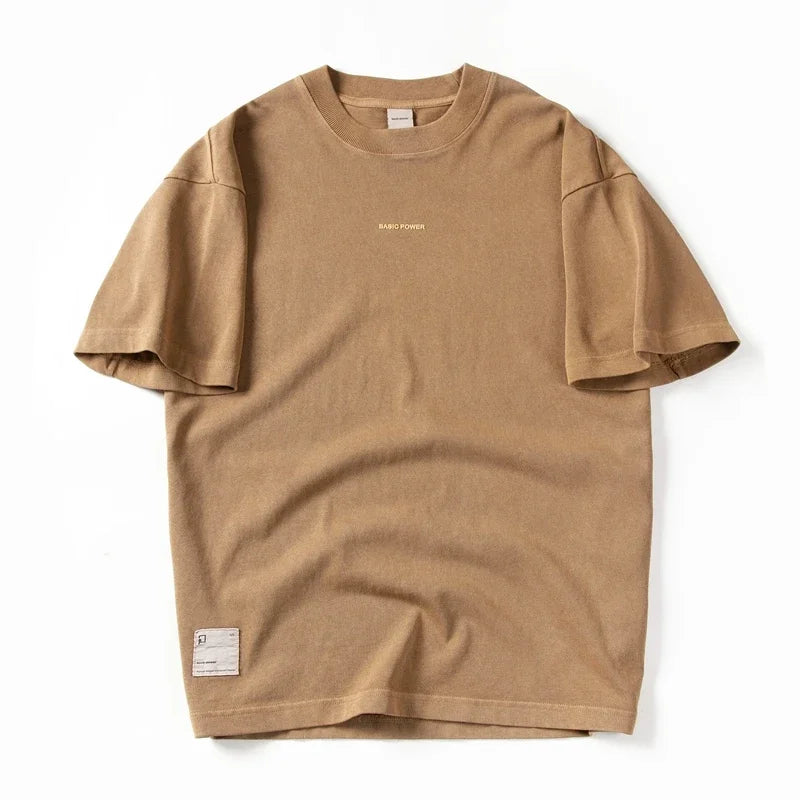 Herren T-Shirt aus Baumwolle im lässigen O-Ausschnitt mit solidem Design
