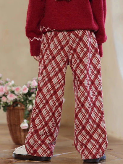 Warme Winter-Kleidweste für Mädchen mit Jacquard-Blumenmuster in Lila und Pink – ideal für Neujahrsfeiern