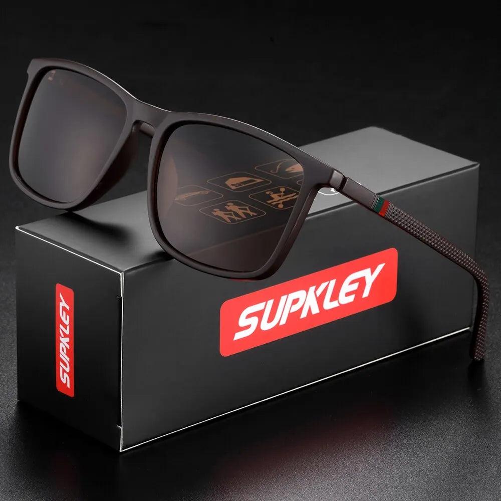 Sonnenbrille Sport quadratisch polarisiert leicht Herren Original-Etui
