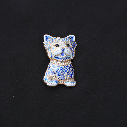 Brosche Tier Emaille Strass Katze Hummer Vogel Fuchs Anstecknadel Damen