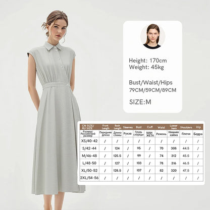 Elegantes Damen Midikleid Mit Reverskragen Ideal Für Büro Und Sommer