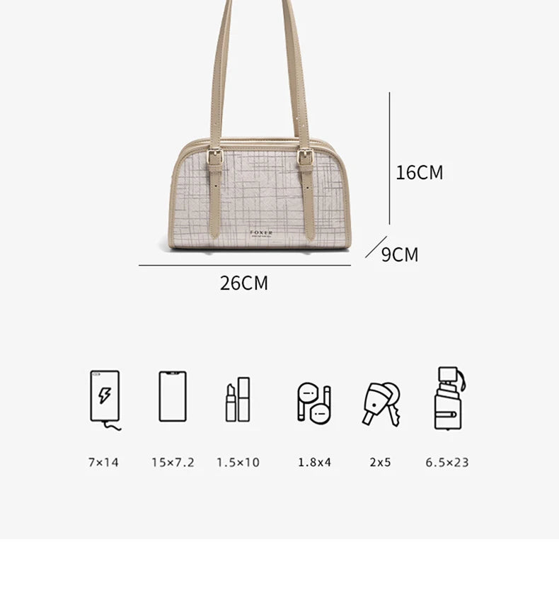 Schultertasche Aus Spaltleder Im Neuen Design Luxuriöse Satchel