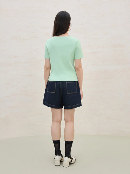 Damen-Spitzenbluse mit Samtfutter im sanften Stil – Winterliches schwarzes Spitzen-Shirt für Büro-Looks