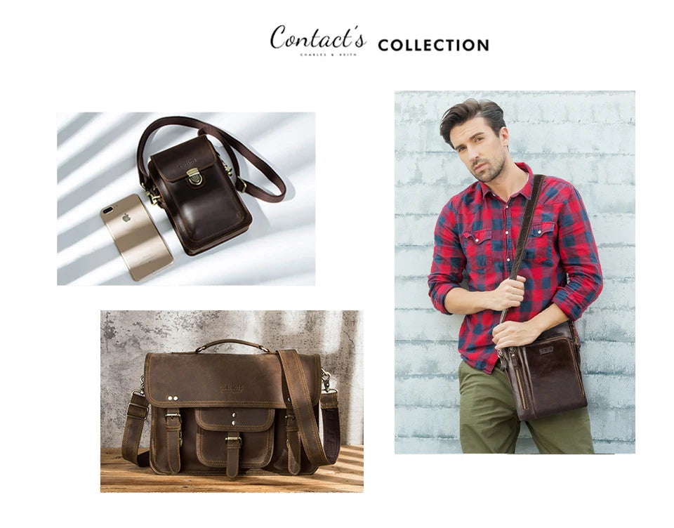 Herren Echtleder Geldbörse Vintage Trifold Haspe Reißverschluss Kartenhalter Geldclip