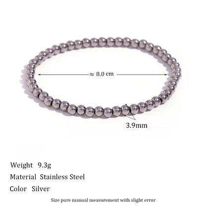 Damen-Perlenarmband mit Farbverlauf aus Edelstahl