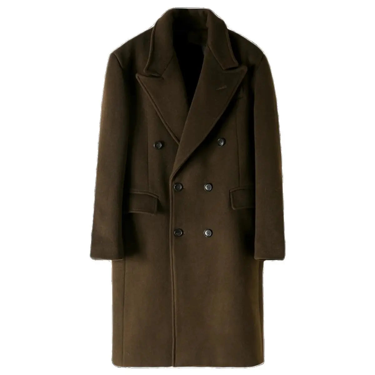 Herren Ulster Mantel im klassischen Business-Stil mit zweireihigem Revers