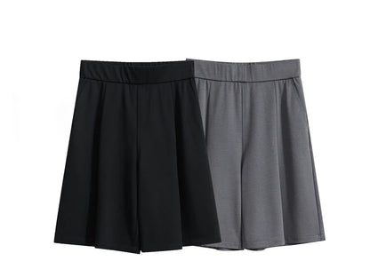 Damen Shorts im Minimalismus-Stil mit elastischer Taille für den Sommer