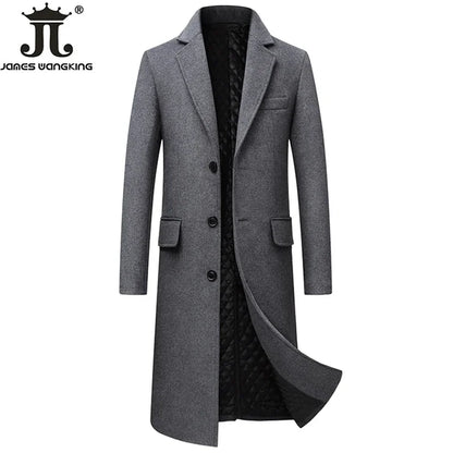 Hochwertiger Wollmantel für Herren – Boutique-Design