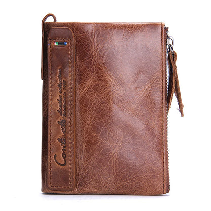 Damen Echtleder Geldbörse Bifold Vintage Portemonnaie Kartenhalter Münzbörse Geldclip