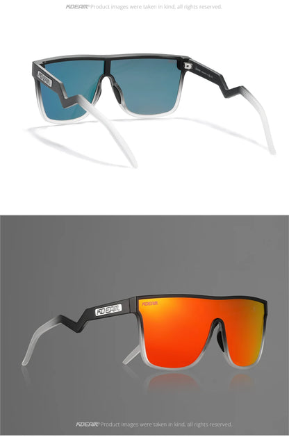 Sonnenbrille Einteiler übergroß polarisiert gebogene Gläser Herren