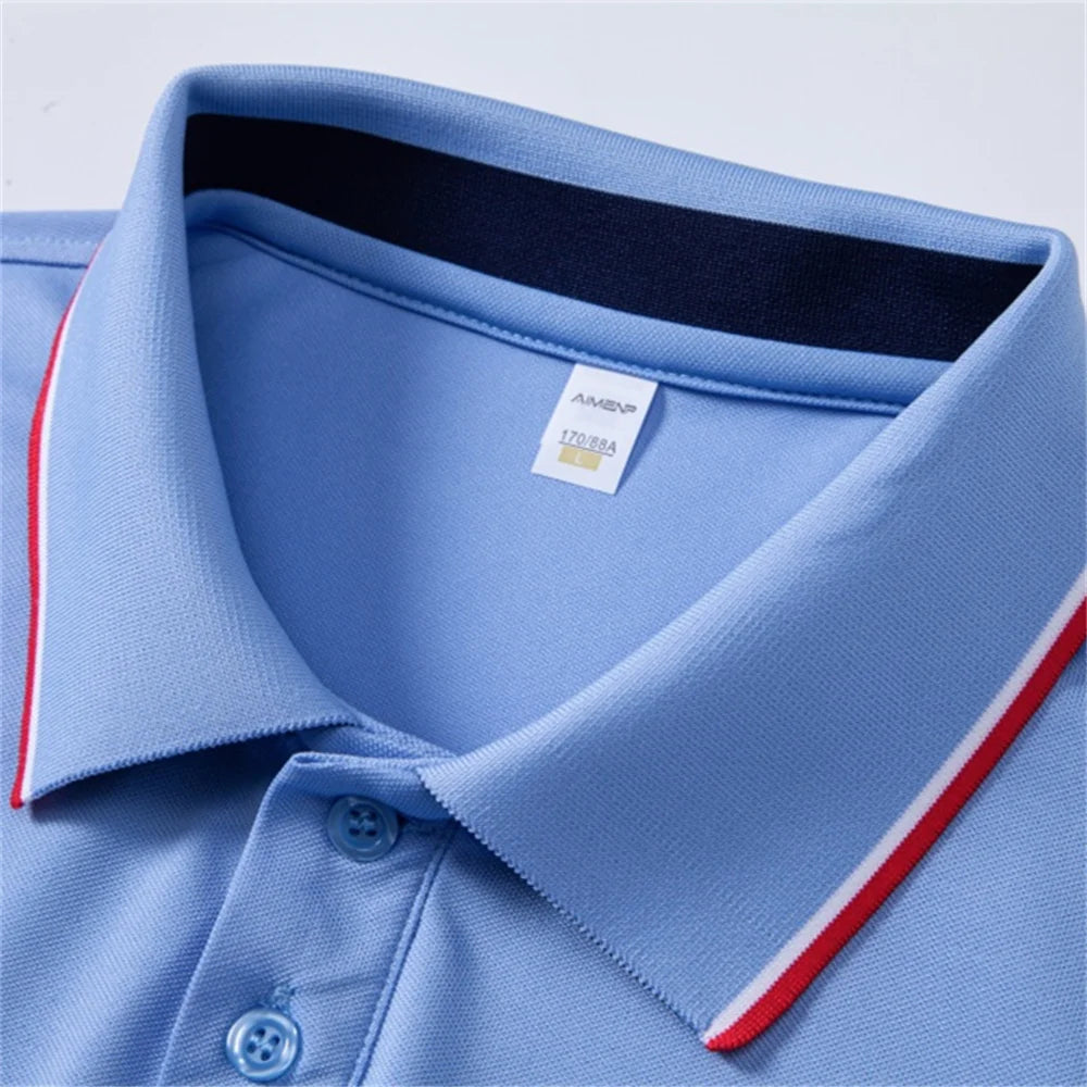 Premium Herren Poloshirt Atmungsaktiv Feuchtigkeitsableitend Büroalltag