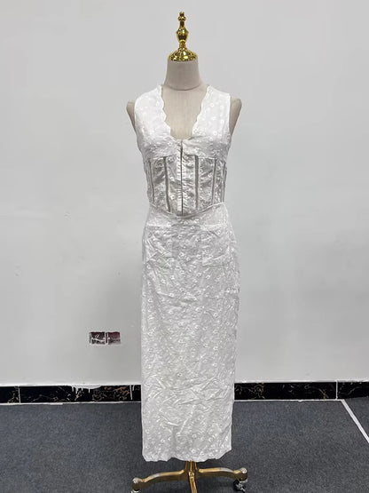 Lässiges Damen-Midikleid mit Rundhalsausschnitt und langen Ärmeln – Patchwork-Design und Falten für einen eleganten Look