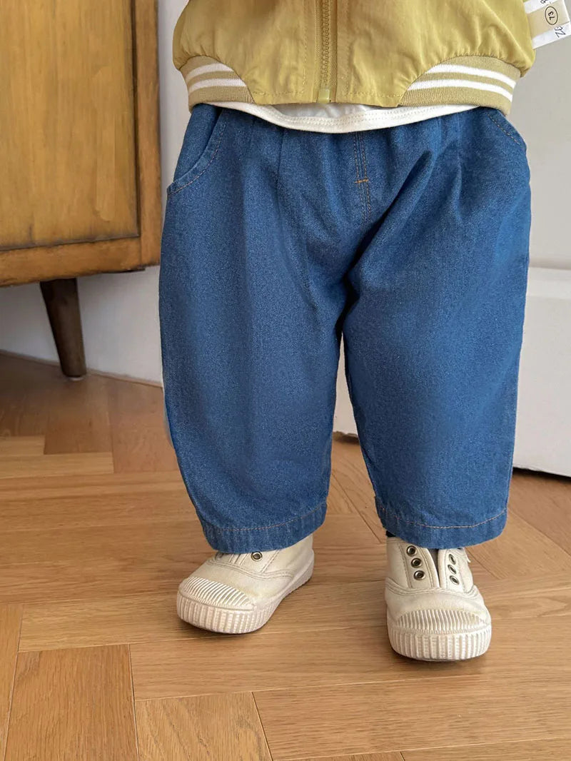 Kinder Casual Hosen aus Denim in Blau für Jungen im Herbst