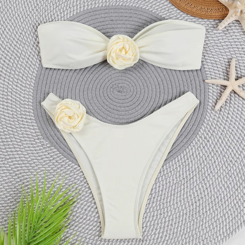 Dreiteiliges Damen-Bikini-Set im brasilianischen Stil – ideal für Strand und Pool