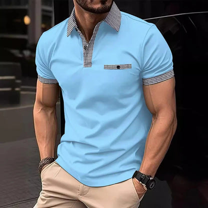 Lässiges Herren-Langarmshirt mit Reverskragen und Schichtoptik – modisch und vielseitig einsetzbar
