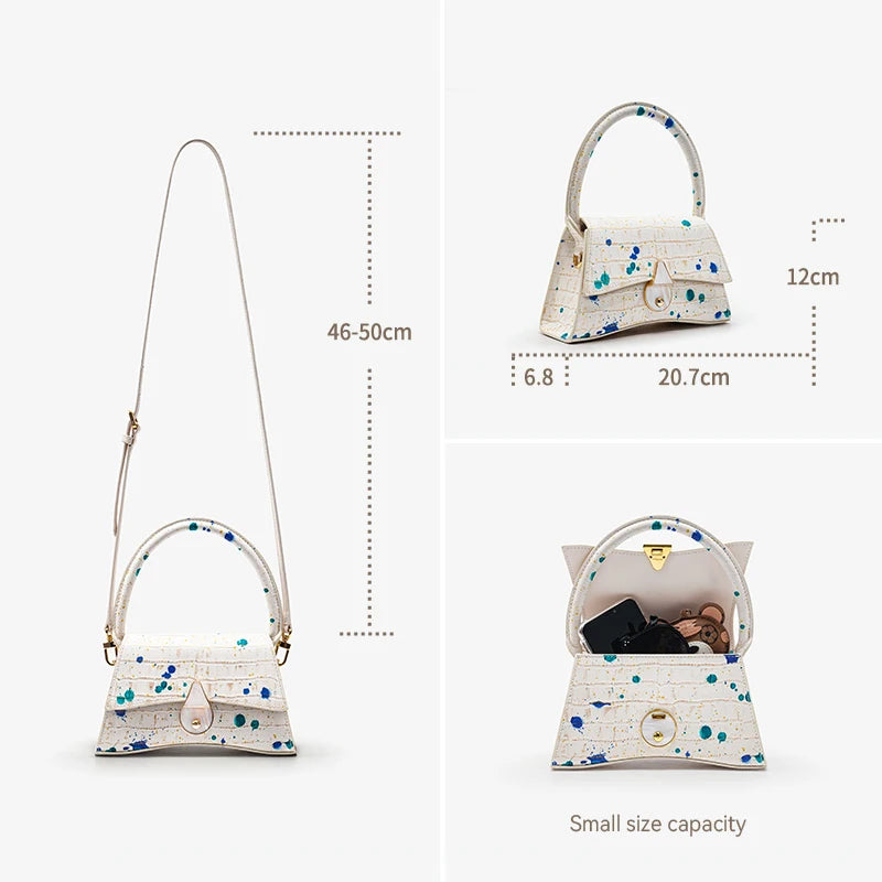 Elegante Damenhandtasche Aus Strukturiertem Leder Für Frauen