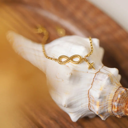 Damen-Armband Stern und Symbol aus Edelstahl
