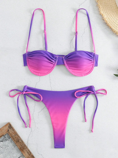 Sexy Push-Up Bikini-Set für Damen – Brasilianischer Stil, ideal für Strand und Pool