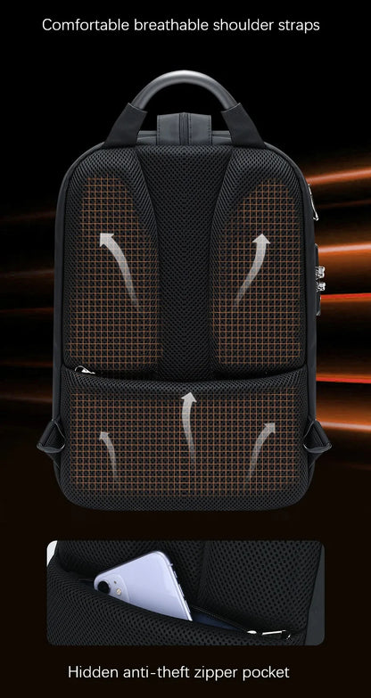 Damen-Rucksack Business Stil Großes Fassungsvermögen mit Laptopfach und Gepolstertem Rücken
