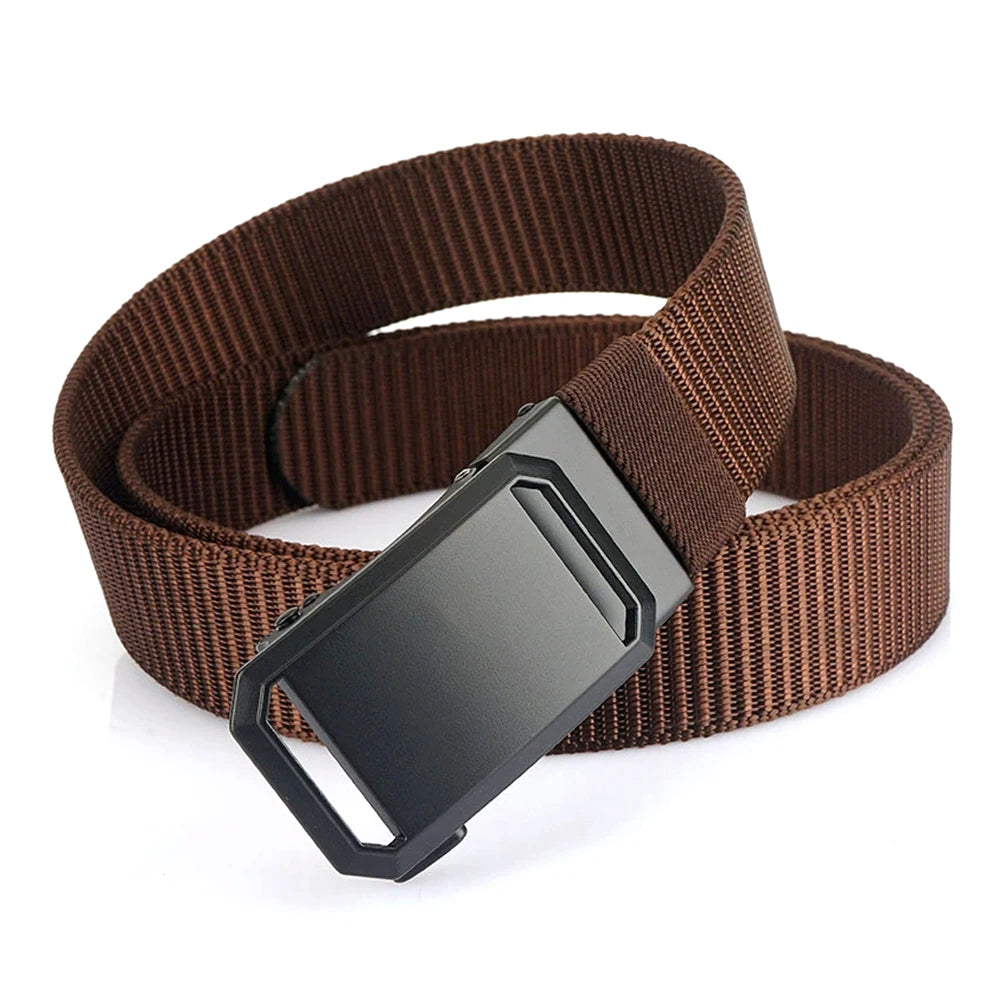 Herren-Gürtel aus Nylon mit Automatik-Schnalle, Robuster Alltags- und Outdoor-Begleiter, 3,4 cm Breit