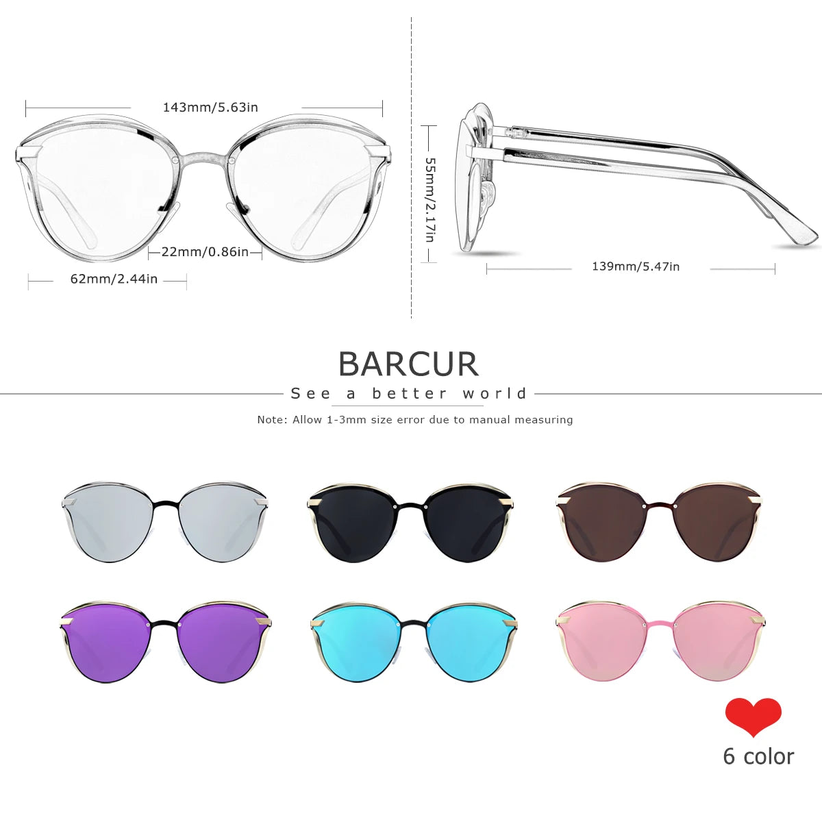 Damen-Sonnenbrille Katzenauge Urlaub UV400 polarisiert Modeaccessoire